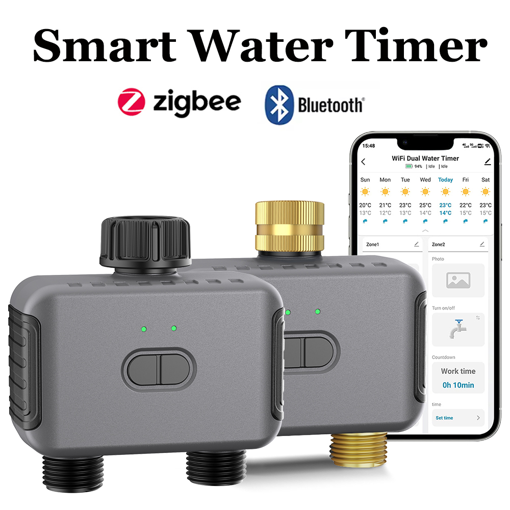Smart Garden Monitoring System - Temporizador de agua inteligente Tuya Zigbee/BT,
