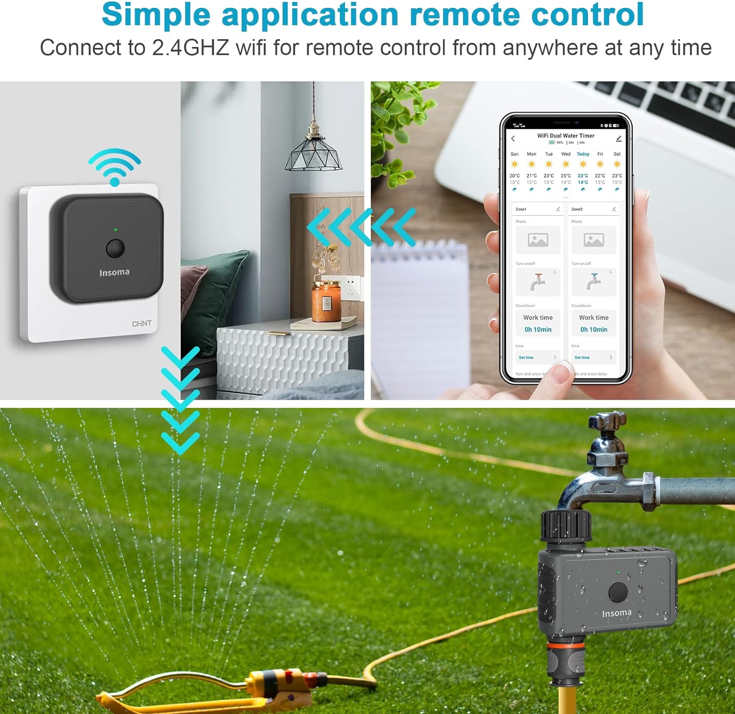 Insoma Wifi temporizador autom - Smart Garden Monitoring System reseña y precio