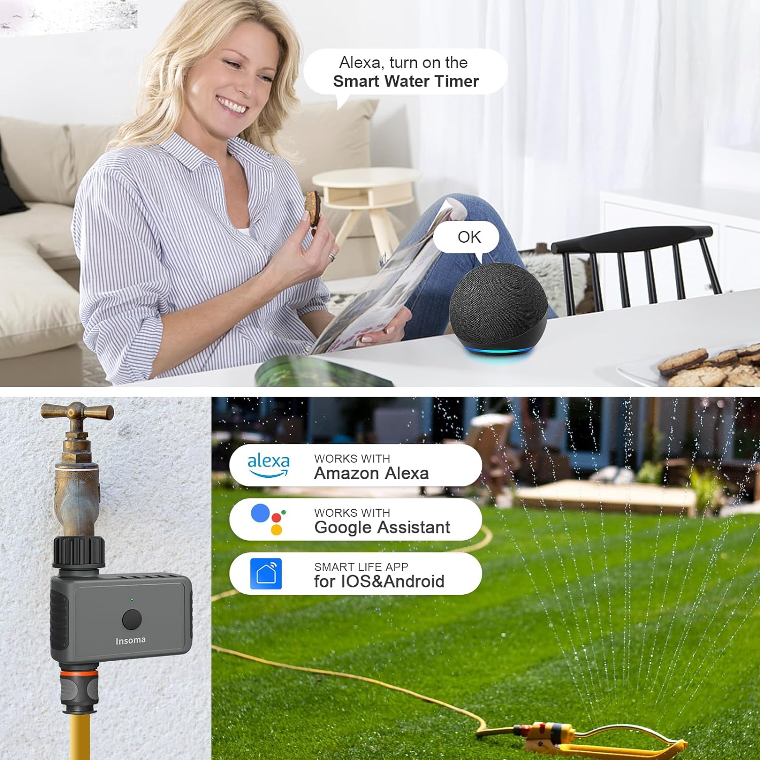 Insoma Wifi temporizador autom - Smart Garden Sphagnum Moss reseña y precio