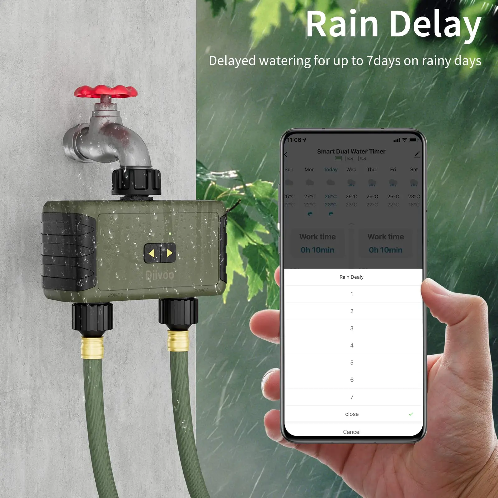 Temporizador de Riego Diivoo c - Smart Garden Valve reseña y precio